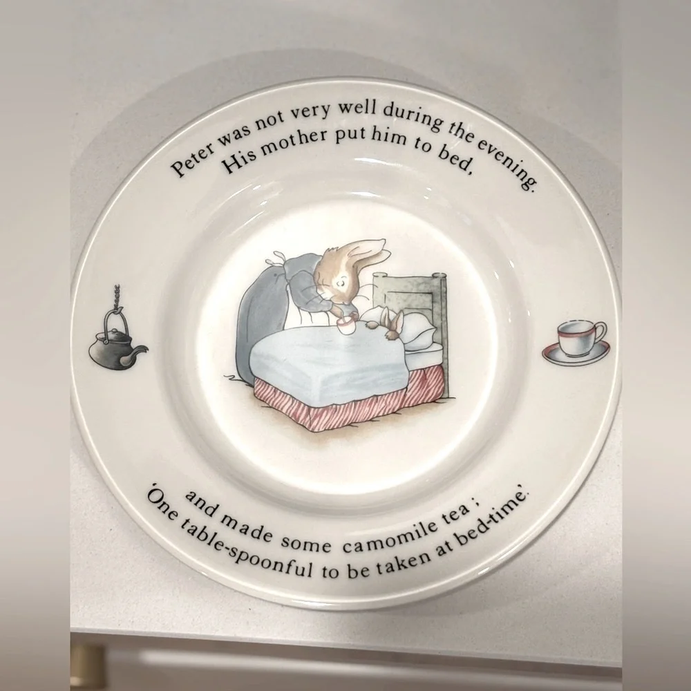 Wedgwood Beatrix Potter China Set. (3 Pc) Peter Rabbit | Bone | Vintage 90’s